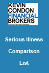 serious illness comparison chart